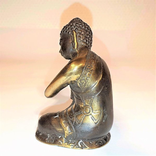 Buddha aus Bronze, träumend, Höhe ca 9cm