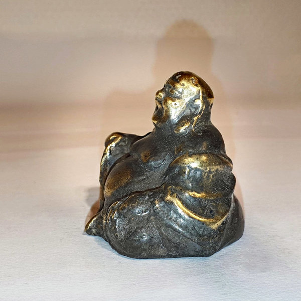 Buddha aus Bronze, lachend Höhe ca 4cm