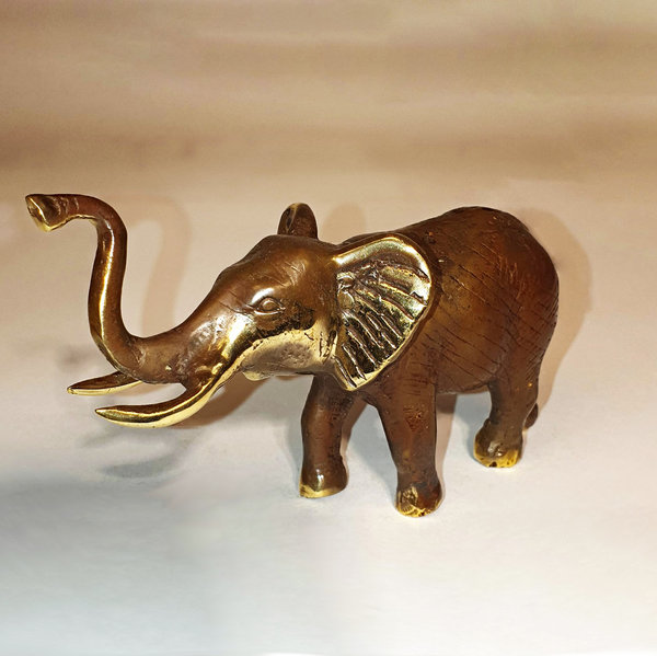 Elefant aus Bronze, Länge ca. 12cm