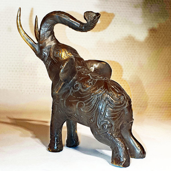 Elefant trompetet, Bronze, Höhe ca 11cm