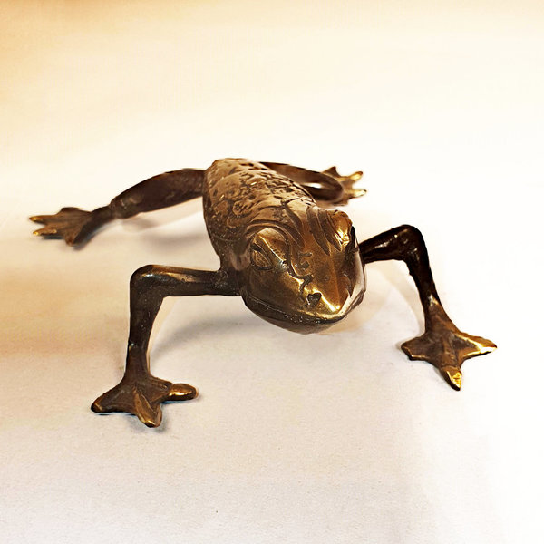 Frosch verziert, Bronze, ca. 9,5cm
