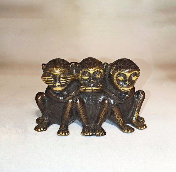 Affenbande, Bronze, Breite ca. 7cm