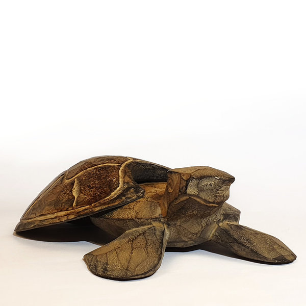 Schildkröte mit abnehmbarem Panzer, "& NICHTS drunter", 20cm